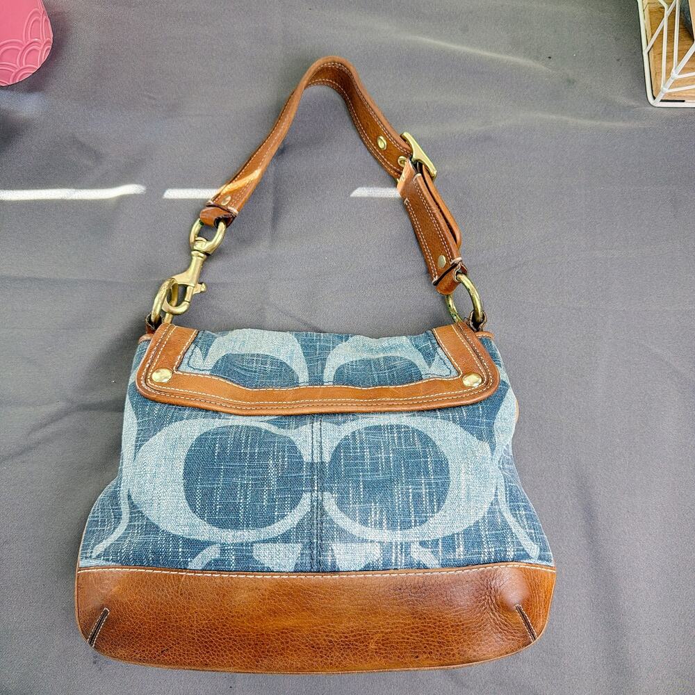 Coach Vintage Denim Legacy Slim Flap Shoulder Bag 10824 - Picture 3 of 8